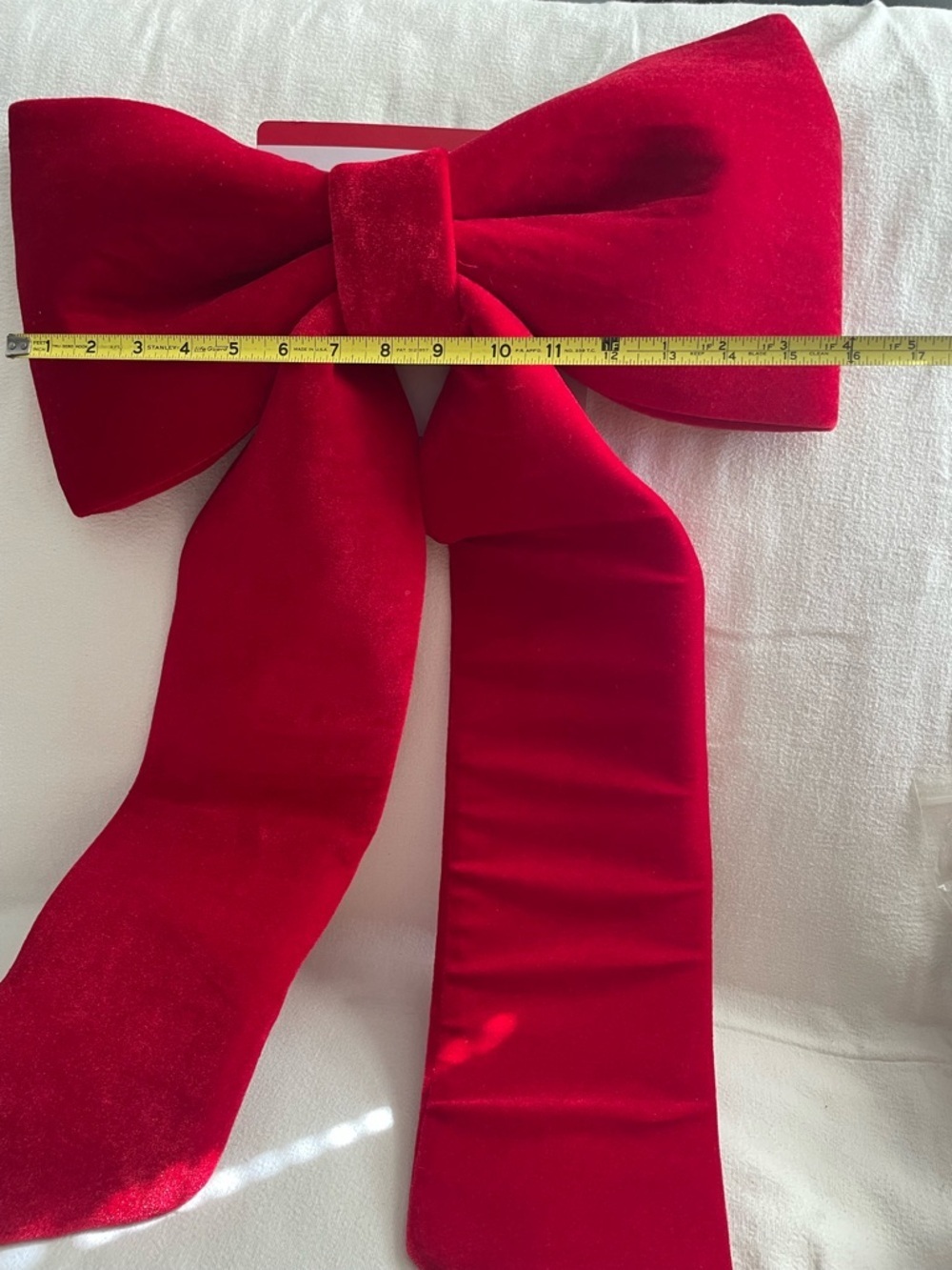 NWT Celebrate It Large Red Velvet Tree Bow - Picture 3 of 9